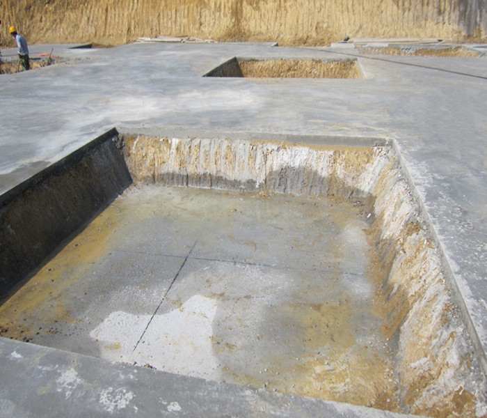 南昌市建筑設計研究院總部辦公大樓工程筏板基礎下柱墩找平、彈線(xiàn)